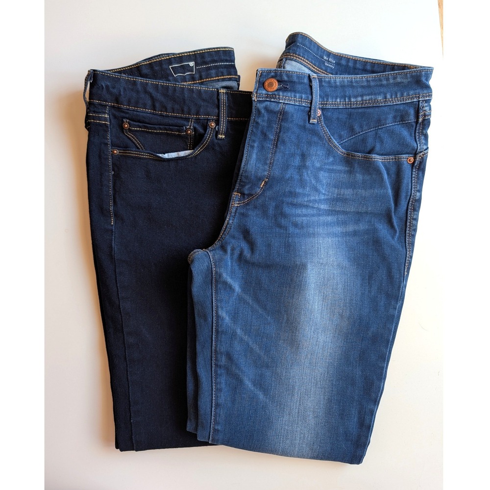 Levi's Slight Curve Modern Rise Skinny Jeans Bundle Size 31 Indigo Blue 2 Pairs
